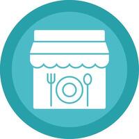 Restaurant Glyph Multi Circle Icon vector