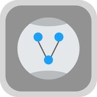 Share Option Flat Round Corner Icon vector