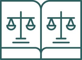 Rules Line Gradient Round Corner Icon vector