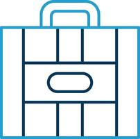Suitcase Line Blue Two Color Icon vector
