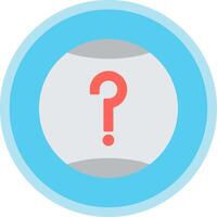 Question Flat Multi Circle Icon vector