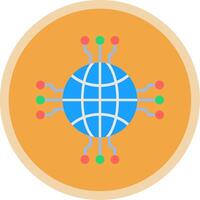 Network Flat Multi Circle Icon vector