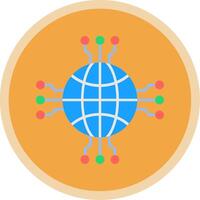 Network Flat Multi Circle Icon vector