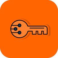 Cyber Security Filled Orange background Icon vector