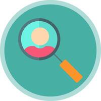 Search User Flat Multi Circle Icon vector