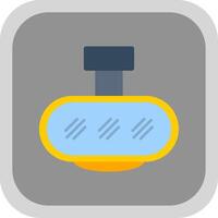 Back Mirror Flat Round Corner Icon vector