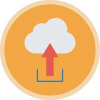 Upload Flat Multi Circle Icon vector