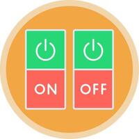 Switch Flat Multi Circle Icon vector