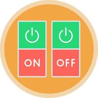 Switch Flat Multi Circle Icon vector