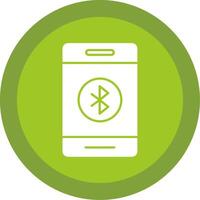 Bluetooth Glyph Multi Circle Icon vector