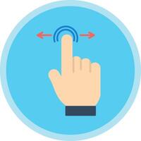 Swipe Flat Multi Circle Icon vector