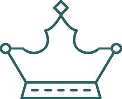 Monarchy Line Gradient Round Corner Icon vector