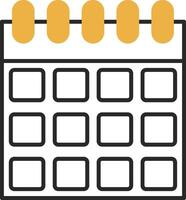 Calendar Skined Filled Icon vector