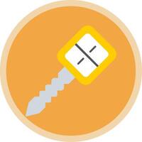 Car Key Flat Multi Circle Icon vector