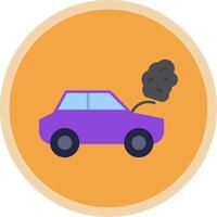 Broken Car Flat Multi Circle Icon vector