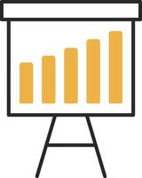 Presentation Skined Filled Icon vector