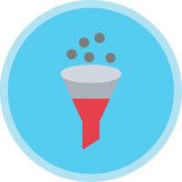 Funnel Flat Multi Circle Icon vector