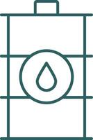 Barrel Line Gradient Round Corner Icon vector