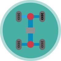 Chassis Flat Multi Circle Icon vector