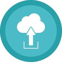 Upload Glyph Multi Circle Icon vector