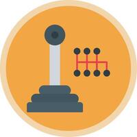 Gearshift Flat Multi Circle Icon vector