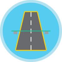 Highway Flat Multi Circle Icon vector