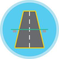 Highway Flat Multi Circle Icon vector