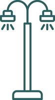 Street Lamp Line Gradient Round Corner Icon vector