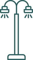 Street Lamp Line Gradient Round Corner Icon vector