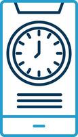 Time Line Blue Two Color Icon vector