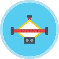 Car Jack Flat Multi Circle Icon vector
