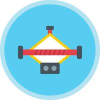 Car Jack Flat Multi Circle Icon vector