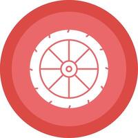 Wheel Glyph Multi Circle Icon vector