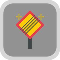 End Of Priority Flat Round Corner Icon vector