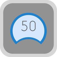 Speed Limit Flat Round Corner Icon vector