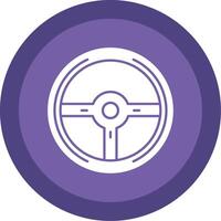 Steering Wheel Glyph Multi Circle Icon vector