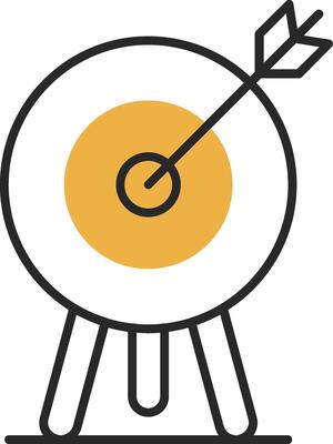 Target Skined Filled Icon