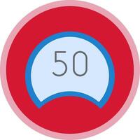 Speed Limit Flat Multi Circle Icon vector