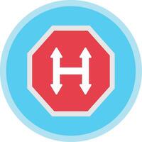 Junction Flat Multi Circle Icon vector