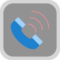 Phone Flat Round Corner Icon vector