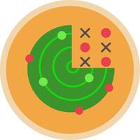 Radar Flat Multi Circle Icon vector