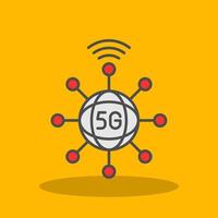 Connection Filled Shadow Icon vector