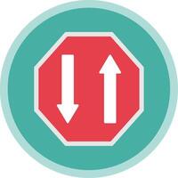 Two Way Flat Multi Circle Icon vector