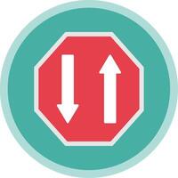 Two Way Flat Multi Circle Icon vector