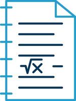 Math Line Blue Two Color Icon vector