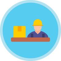 Assembling Flat Multi Circle Icon vector