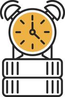 Alarm Skined Filled Icon vector