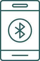 Bluetooth Line Gradient Round Corner Icon vector