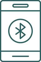 Bluetooth Line Gradient Round Corner Icon vector