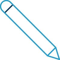 Pencil Line Blue Two Color Icon vector